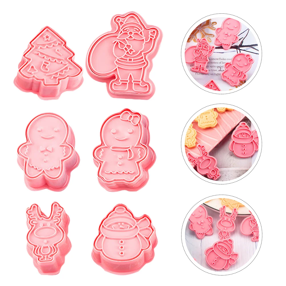 

Molds Cookie Christmasbaking Pastry Biscuits Jelly Candy Embossed Silicone Diy Fondantcake Holidays Accessories