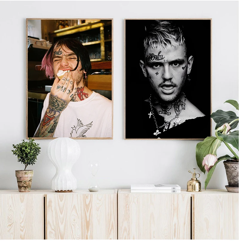 Печать на холсте Lil Peep скандинавский стиль