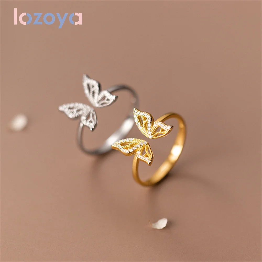 

Женское кольцо LOZOYA, с фианитом, открытое ювелирное украшение в виде насекомого