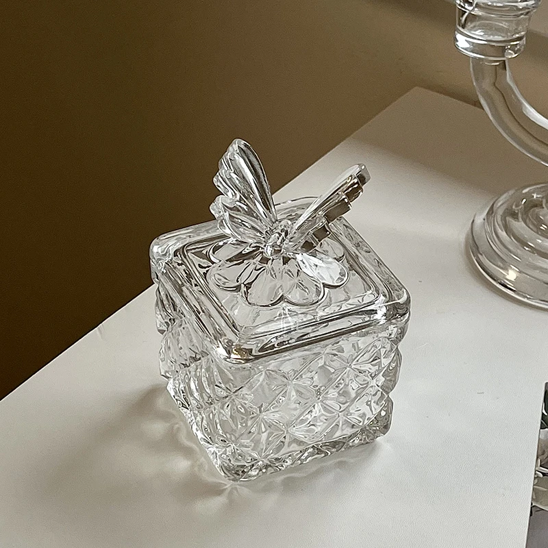 

Стеклянная банка Jacffur с крышкой, 3D бабочка