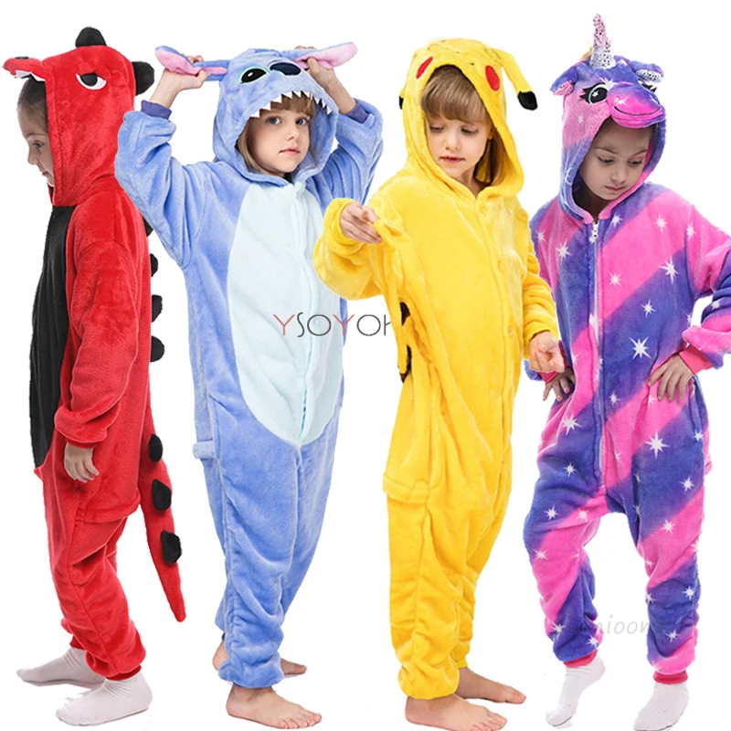 

Yellow Animal Pijama Stitch Panda Kigurumi Suits for Children Animal Onesie Kid Anime Cosplay Costume Child Girl Clothes Pajama