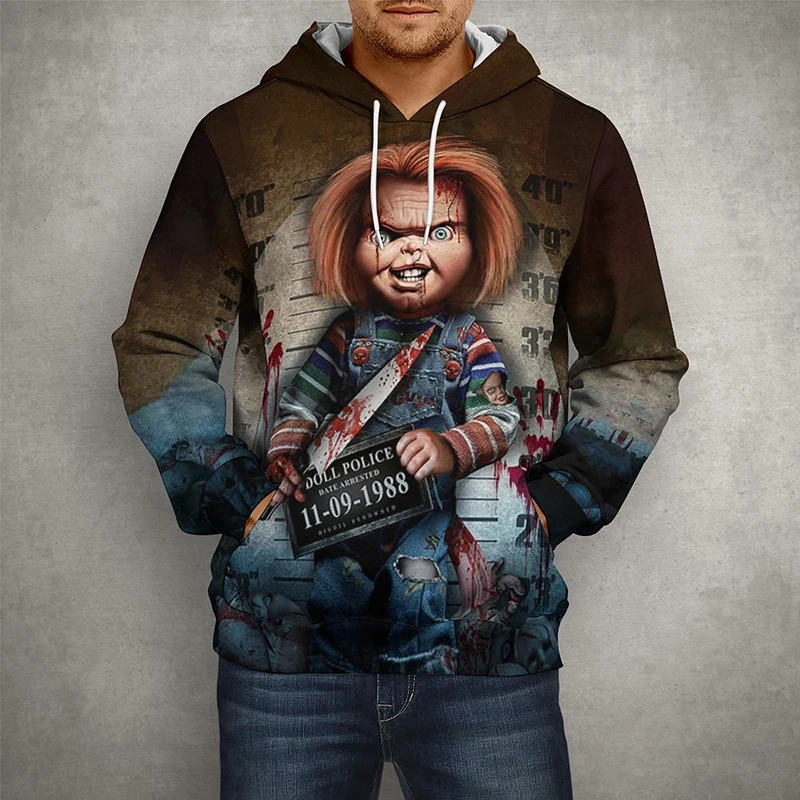 Childs Play Horror Movie Chucky 3D Printed Men Women Children Pullover Spring Casual Fashion Long Sleeve Streetwear Cool Hoodies