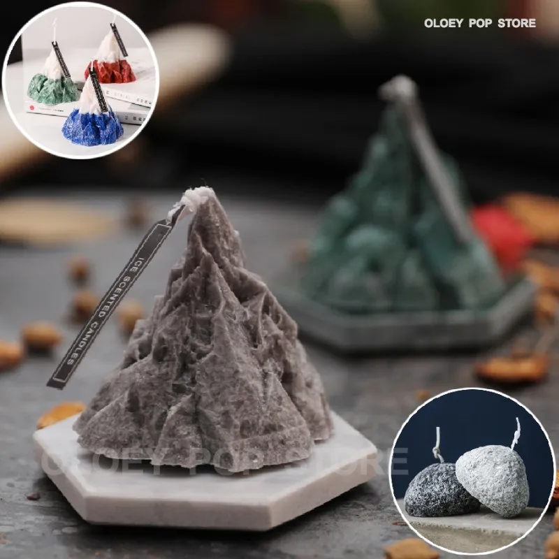 

Home Decor Handmade Iceberg Candle Creative Soy Wax Scented Aromatherapy Fragrance Candle Holders Gifts INS Photo Romantic Props