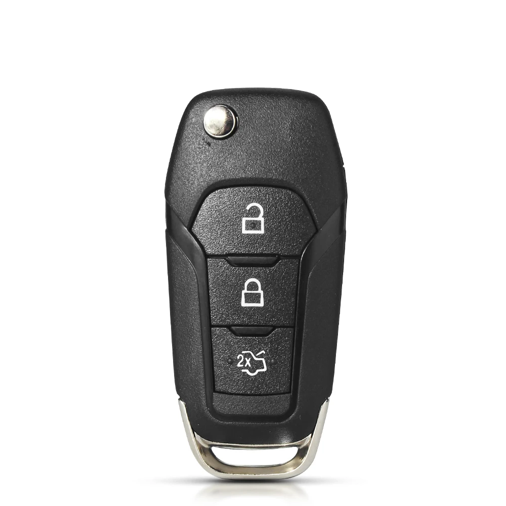 

KEYYOU флип-чехол для дистанционного ключа автомобиля для Ford Focus Fusion Edge Explorer Mk2 Mk7 Ranger HU101 2/3/4 кнопки