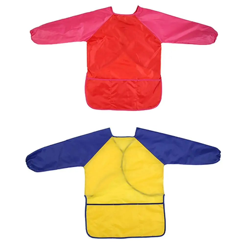 

Cute Fashion Waterproof Children Painting Apron Anti-dressing Kindergarten Pinafore Overalls for School Home Painting
