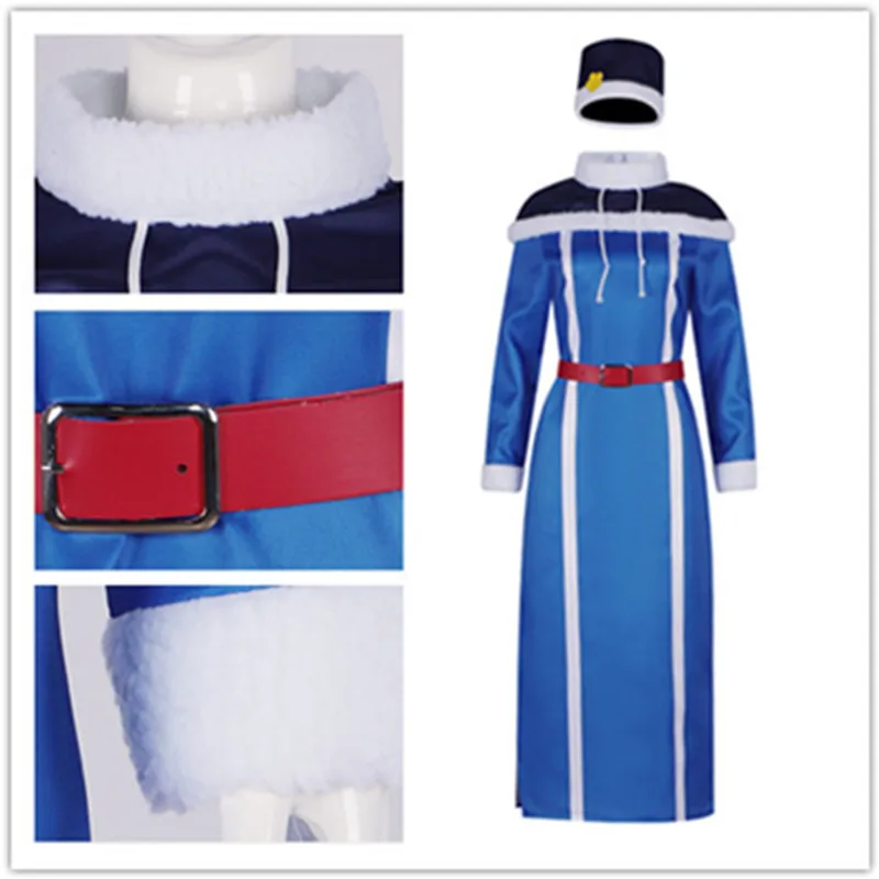 FAIRY Аниме TAIL Джувия Локер Косплей Костюм Длинное Платье