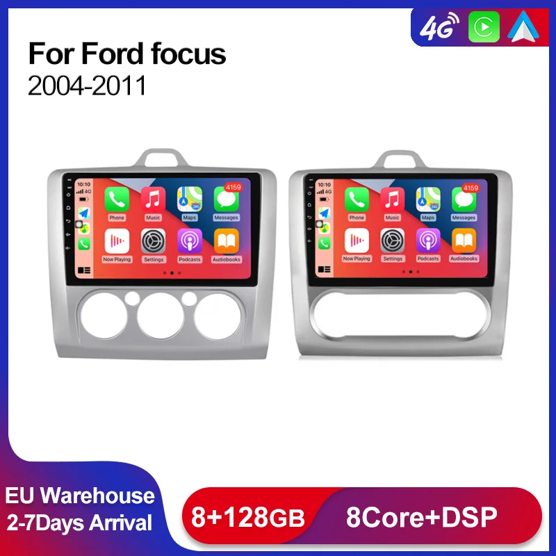 

8 Core 4G Lte Android 11 8+128G 2Din Car Radio Multimedia Player For Ford Focus EXI MT 2 3 Mk2 2004-2011 GPS Navigation Carplay