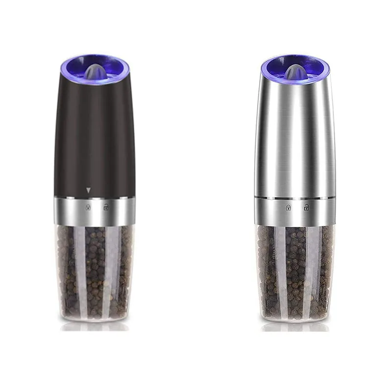 

Electric Gravity Pepper Grinder, Automatic Salt And Pepper Mill Grinder, Battery Powered, One Hand Operation