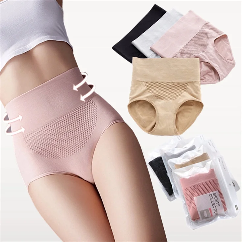 

Women High Waist Sexy Panties Padded Body Shaper Seamless Nylon Panties Slimming Lingerie Underwear Breathable Ladies Briefs