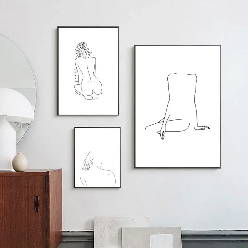 

Абстрактная черная белая сексуальная красивая леди холст Художественная живопись принты и плакаты настенные картины для гостиной современный домашний декор