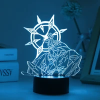 genshin impact night light albedo led game anime figure lamp venti for kid room illusion party decor birthday gift raiden shogun