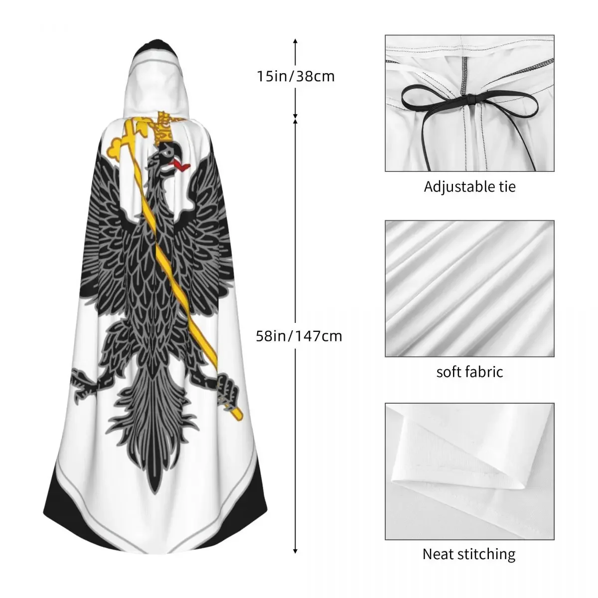 Унисекс взрослый cherniвич Polk с капюшоном длинный костюм ведьмы косплей