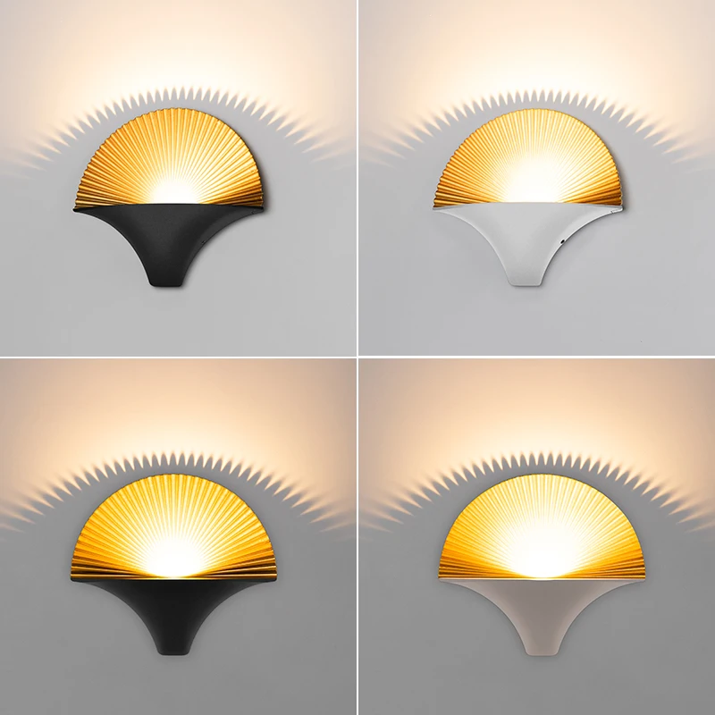 

LED Wall Lamp Scalloped Shell Design 5W Modern Nordic Wall Sconce Lamp Indoor Wall Light For Living Room Bedroom Decor 85-265V