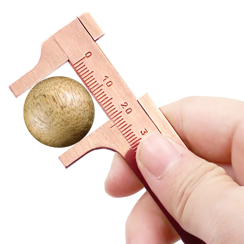 

80mm 100mm Vernier Caliper Mini Single Double Scale Brass Measuring Ruler Portable Pocket Retro Copper Caliper Measure Tool