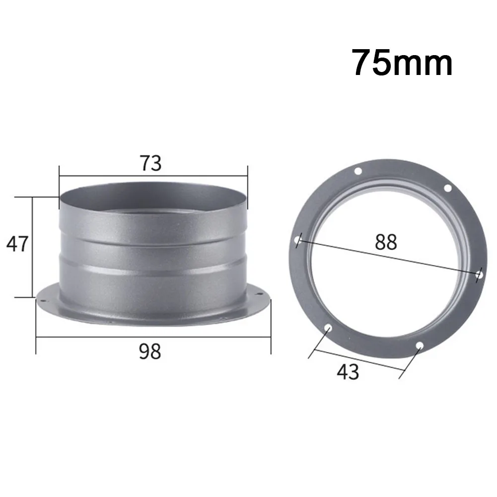 

Adapter Flange Connection Flange Flange Adapter Galvanized Gray Metal Wall 100mm 120mm 150mm 1pcs 200mm Brand New