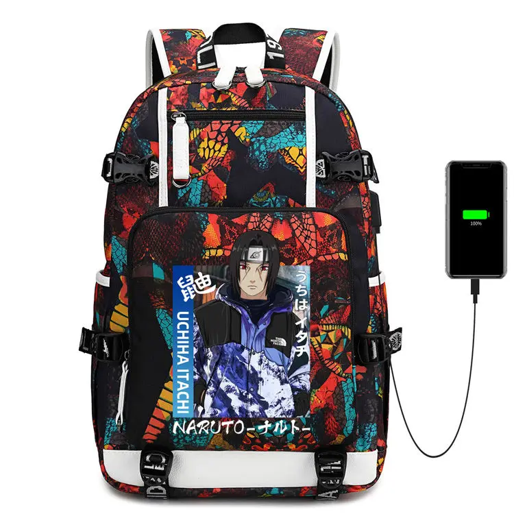 

Naruto Naruto Backpack Trendy Brand Backpack Large Capacity Youth Schoolbag Male Shoulders Outdoor Bag Beautiful Fashion