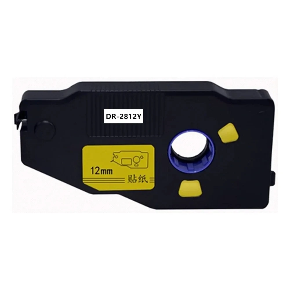 Кассетная лента этикетка 6 9 12 мм x 15 м белая желтая чернильный картридж для