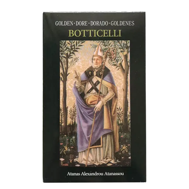 

Золотой Таро Botticelli прилагается с бумажными инструкциями и карточками 12*7 см