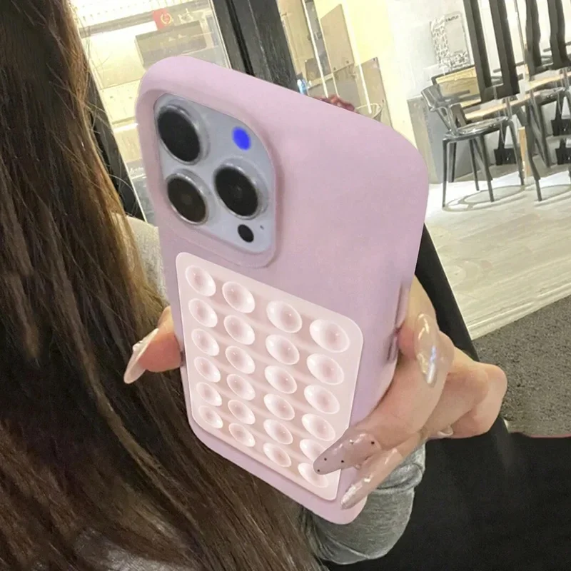 Фото Чехол для телефона с 3D присоской и узором личи для iPhone 17 16 15 Pro Max Plus 16E 14 13 12 11 Pro Max X XS XR, противоударный чехол №5