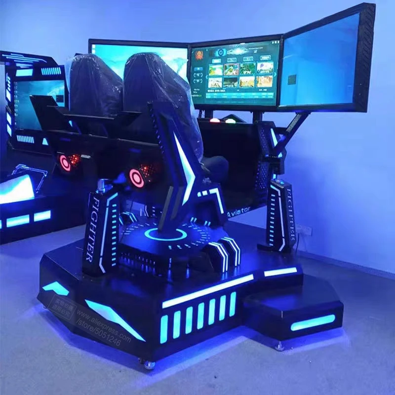 

2 Players Adults Racing Car Driving Simulator Game Center Amusement Park Three Screen 9D VR Virtual Reality Video Arcade Machine