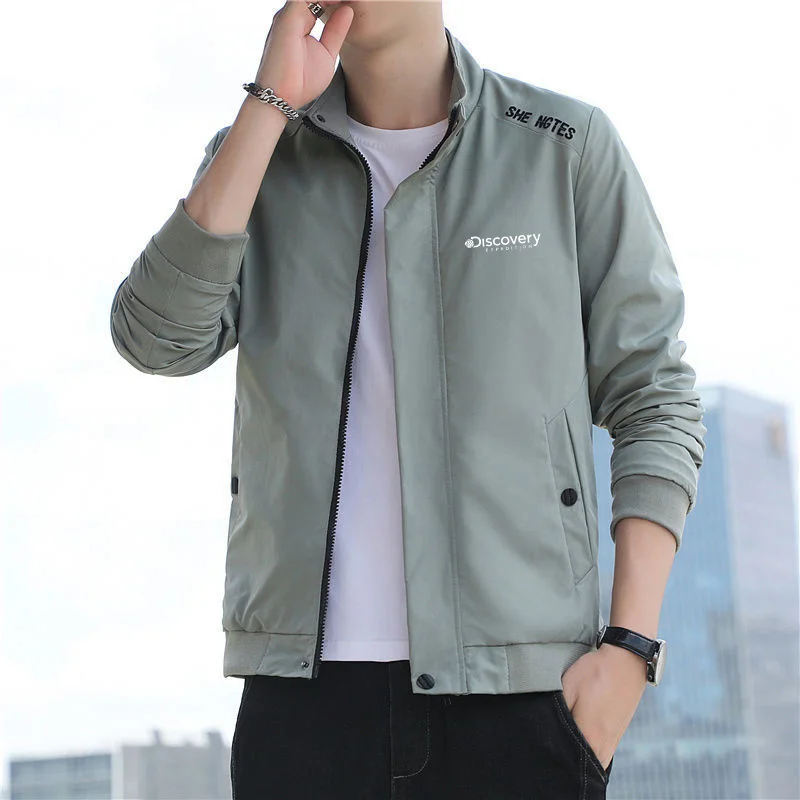 

Men's Discovery Jacket Warm Windbreaker Bomber Jacket Outdoor Sports Fishing Jacket Ski Climb Fashion Round Neck Men Clothes