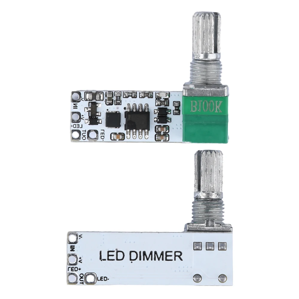 

12 В светодиодный диммер постоянного напряжения с платой переключателя, регулировка яркости, без частоты вспышки, светодиодный диммер для световой ленты