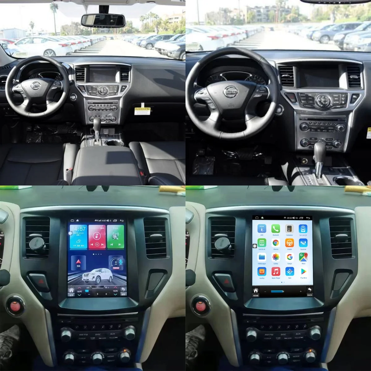 10 4-дюймовый экран Tesla Android 13 8G256 ГБ автомобильная стереосистема для Nissan Pathfinder 2015-2022