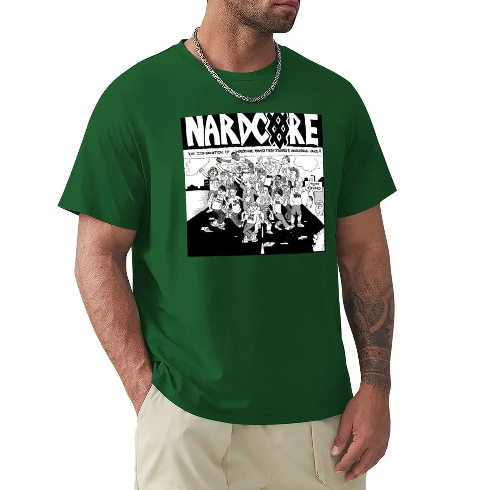 Корейская мода для мальчика графика мужские белые футболки Nardcore Новое