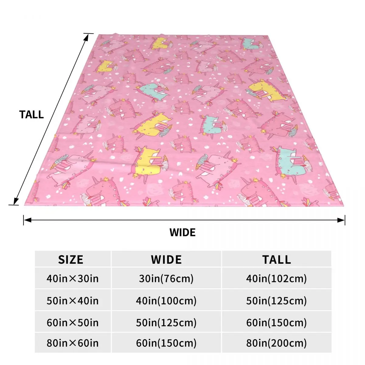 Одеяло с радужным единорогом из мультфильма многофункциональное теплое одеяло
