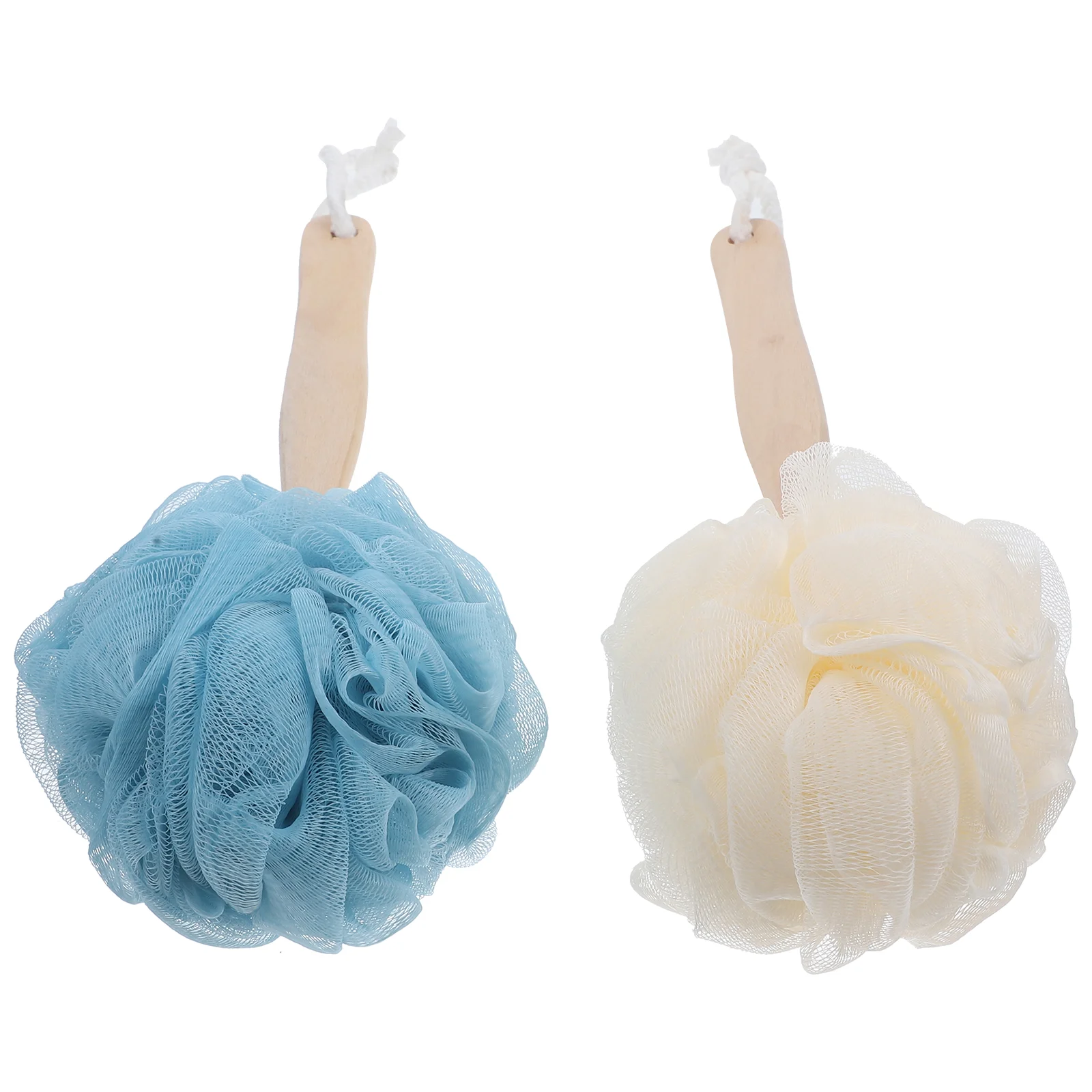 

2pcs Shower Back Brush Scrubber Long Handle Exfoliating Loofah Brush Back Body Skin Rubbing Brush for Men