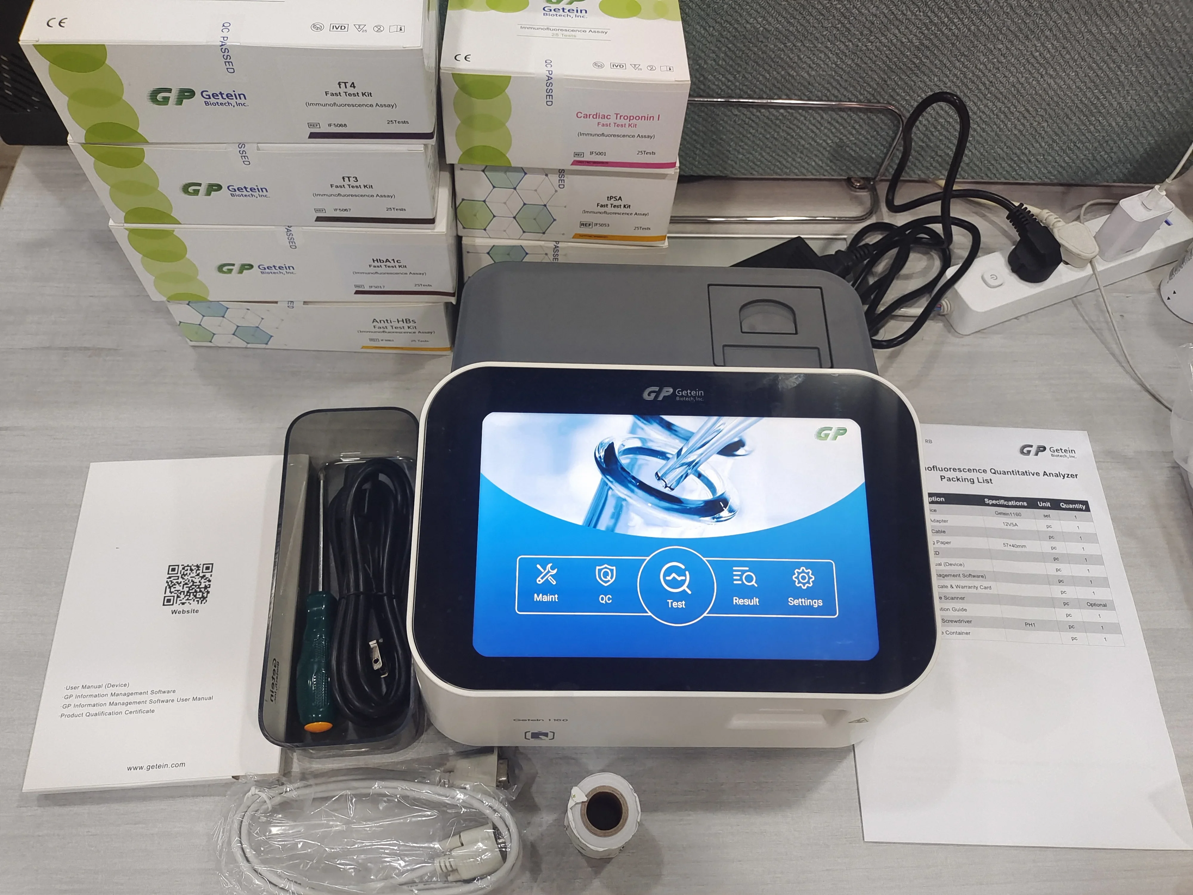 Флуоресцентный анализатор иммуноанализа Getein 1160 POCT HbA1c FT3 комплекты для быстрого