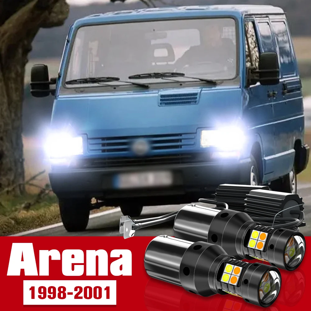 

2pcs Dual Mode Turn Signal+Daytime Running Light Accessories LED DRL For Opel Arena 1998-2001 1999 2000