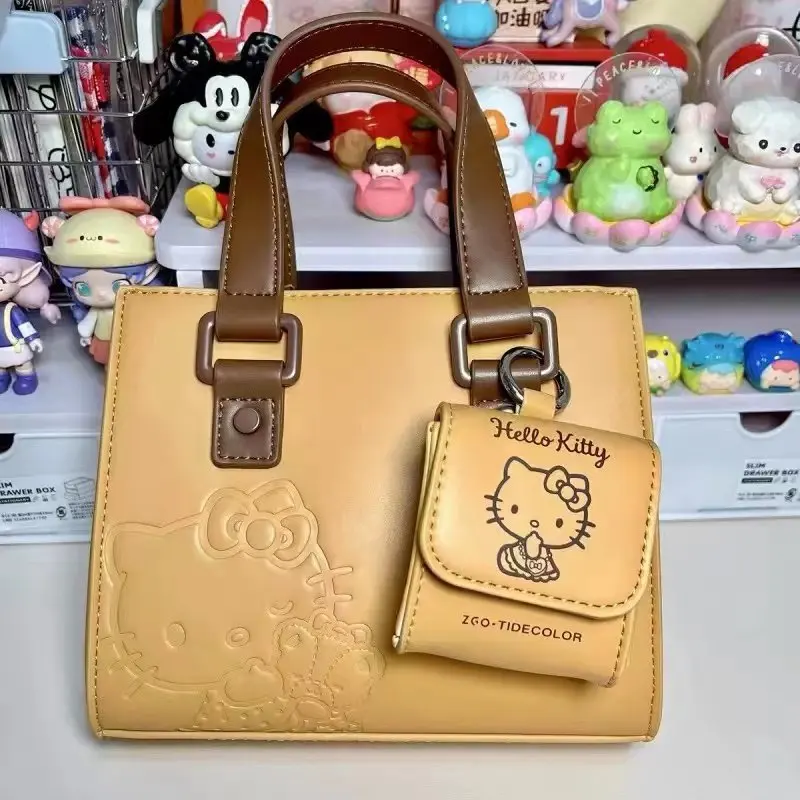 Новинка 2024 модные сумки через плечо в стиле аниме Hello Kitty милая сумочка мультяшная