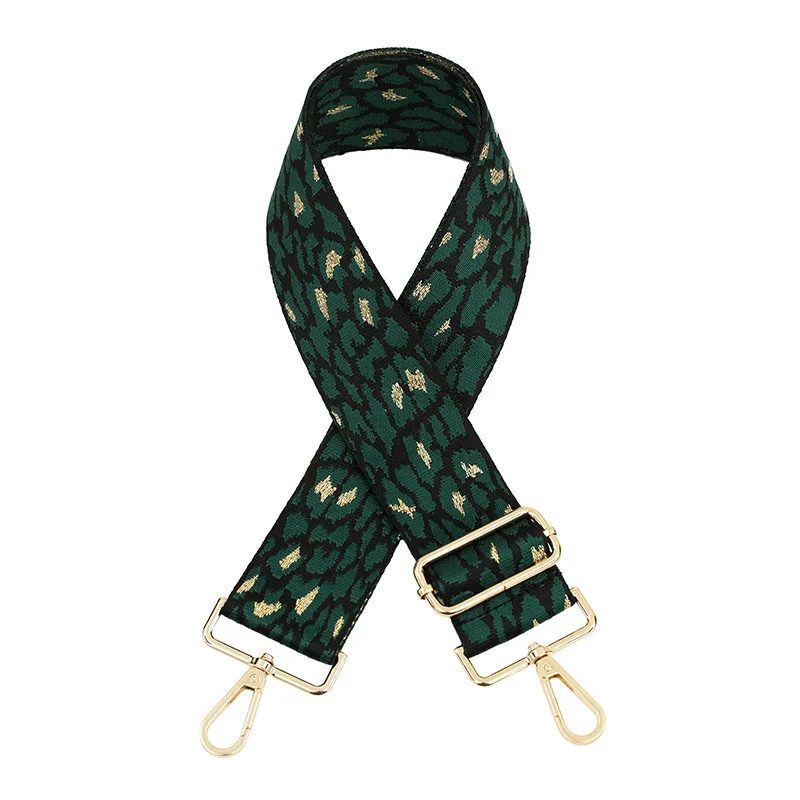 5cm Wide Women Shoulder Bag Strap Adjustable Replacement Belt Leopard Pattern Dacron Messenger Purse Crossbody Part Accessories