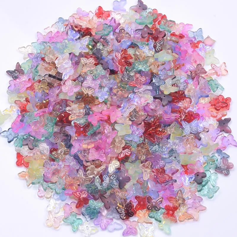 

10/30/50/100/200pcs/Lot Random Mix Color Butterfly Charms For Jewelry Making Supplies Animal Pendant DIY Findings Wholesale Bulk