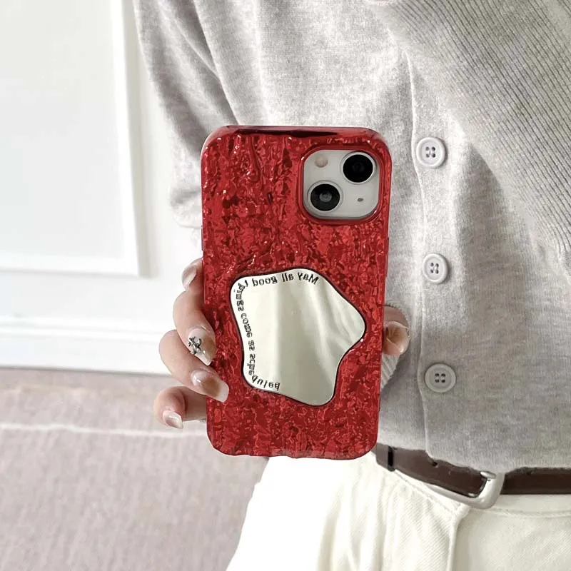 Зеркальный защитный чехол с гальваническим изображением лая для iPhone 11 12 13 14 15 Pro Max