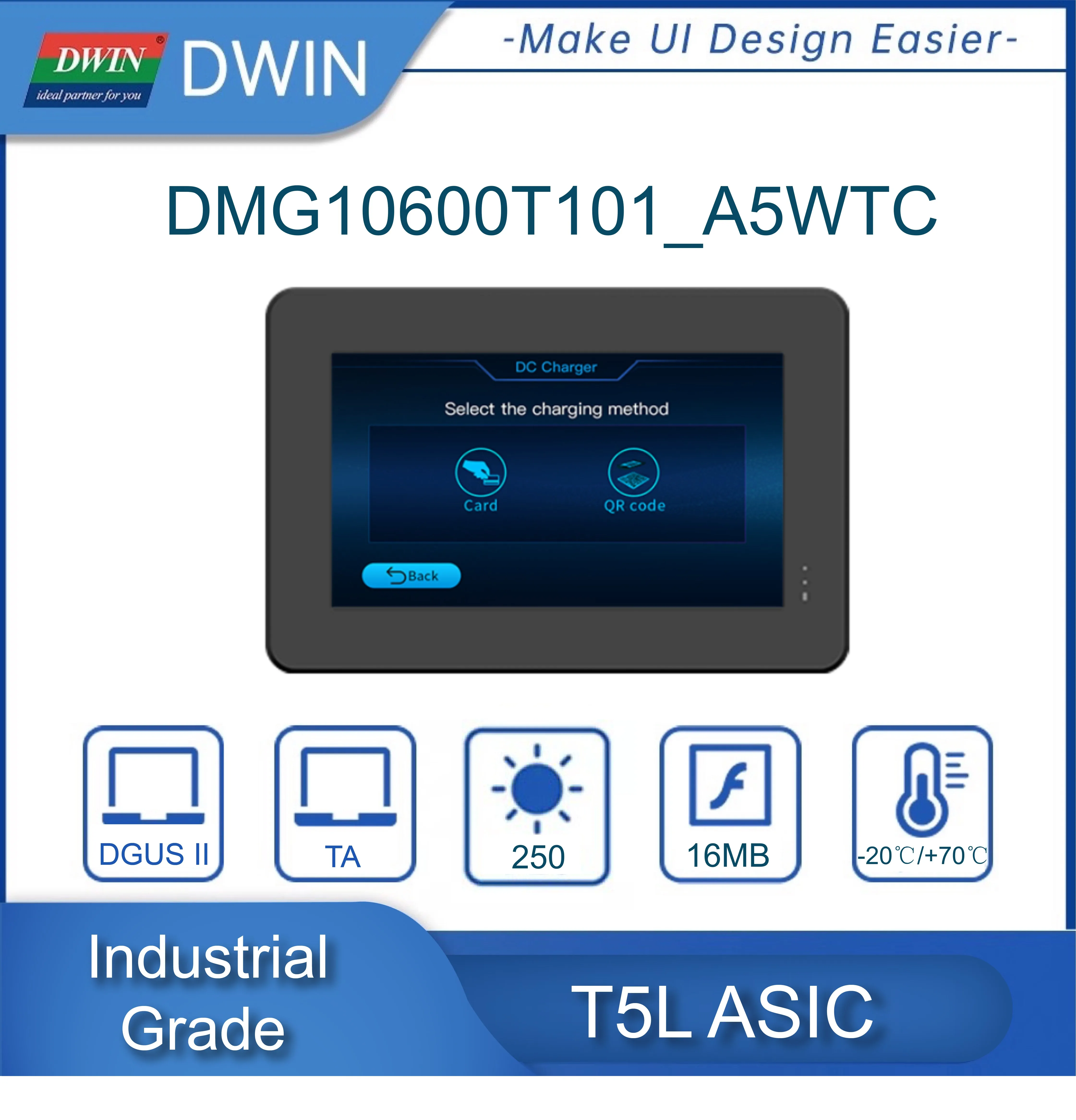 Разрешение DWIN 10 1 '�*600 стандартный модуль с сенсорным экраном HMI IP65 корпусом