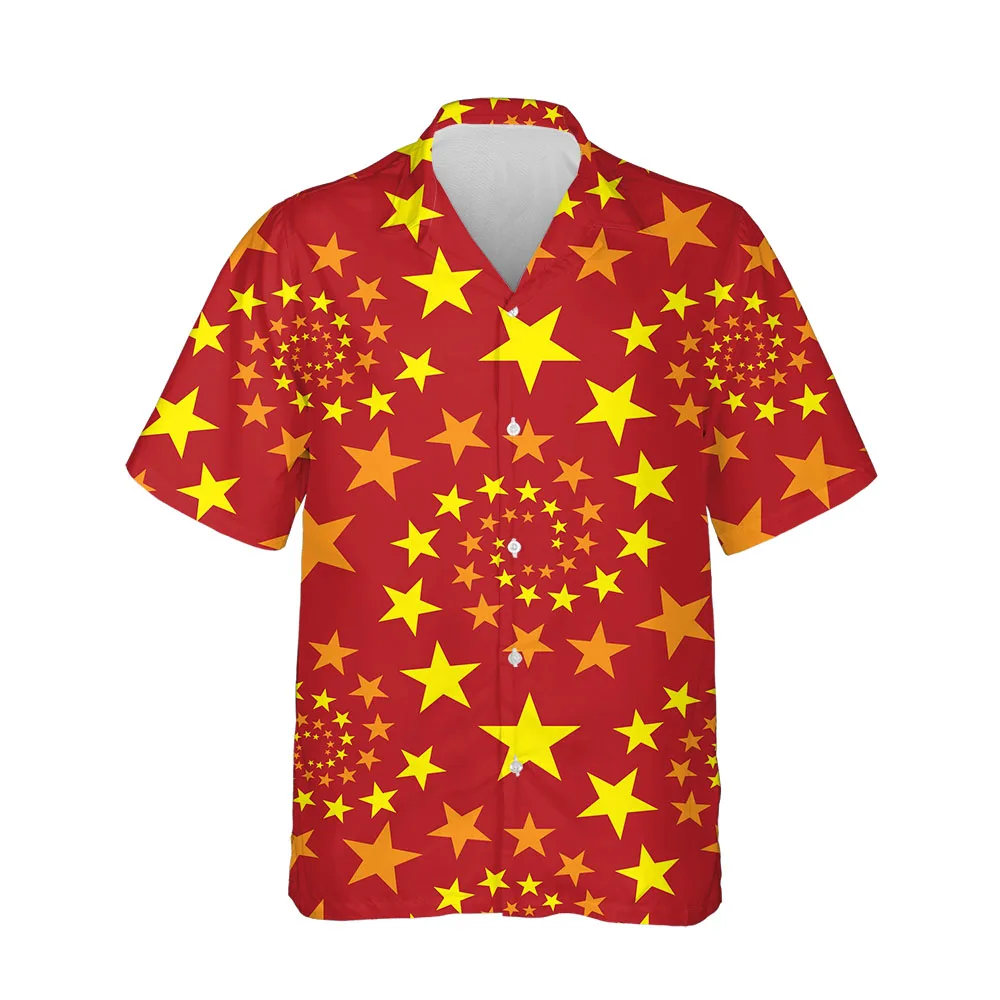 Jumeast 3D Summer Mens Hawaiian Shirt Short Sleeve Beach Aesthetic Clothing Blouses Fashion Streetwear Single-breasted Men Shirt