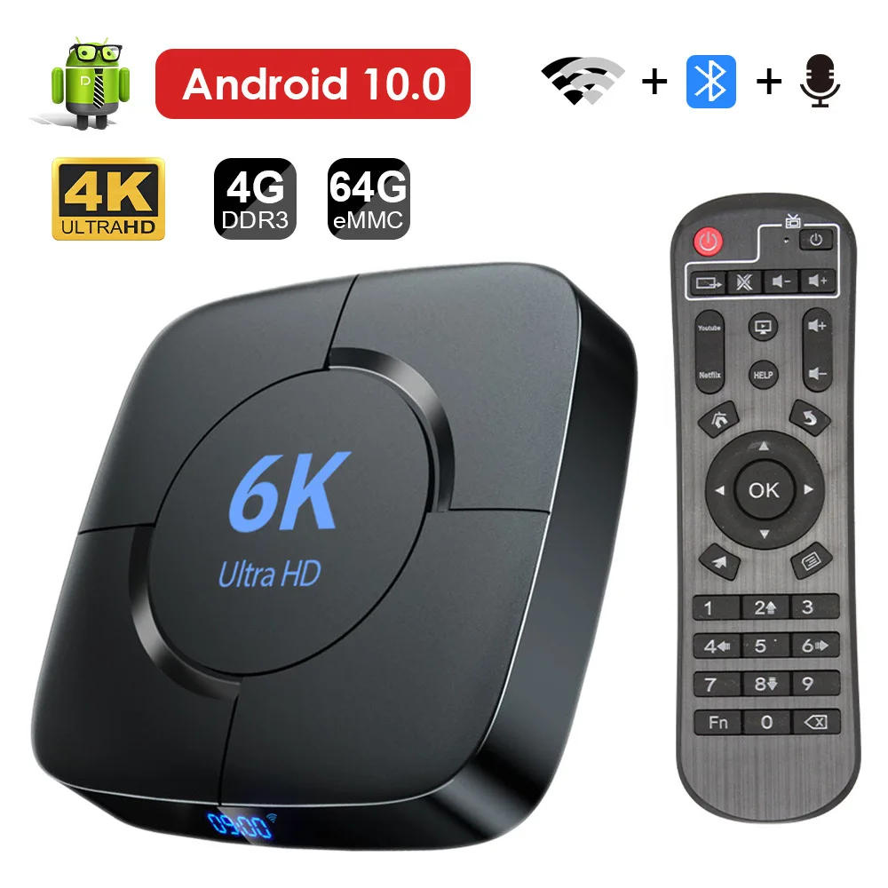 

ТВ-приставка H616, Android 10,0, 6K, Wi-Fi, 2,4/5,8 ГГц, 4K