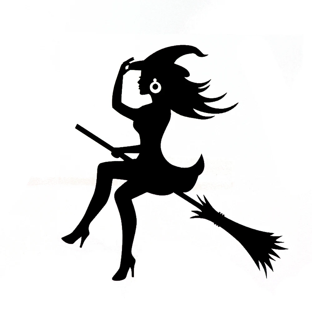 

Креативная привлекательная Автомобильная наклейка в форме ведьмы, модные виниловые наклейки, украшение для стайлинга автомобиля, внешние ...