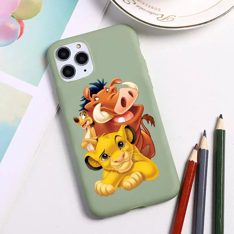 Телефонный чехол Hakuna Matata с симбой Король Лев для iphone 13 12 11 Pro Max Mini XS 8 7 6 6S Plus X SE20 XR