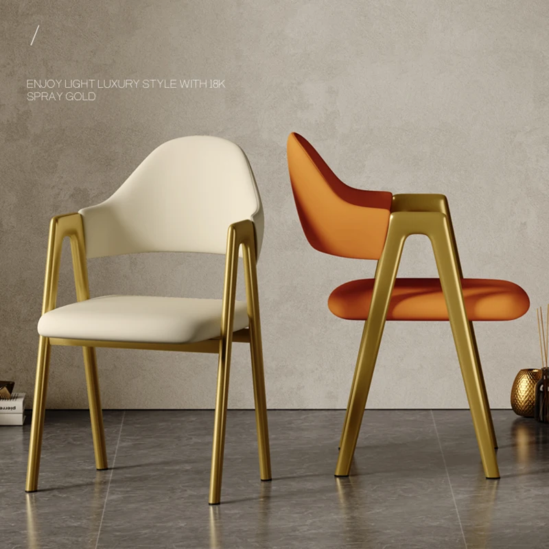 

Nordic Light Luxury Dining Chair Family Leisure Back Desk Restaurant Furniture Library Furniture Silla De Comedor Accent Chair
