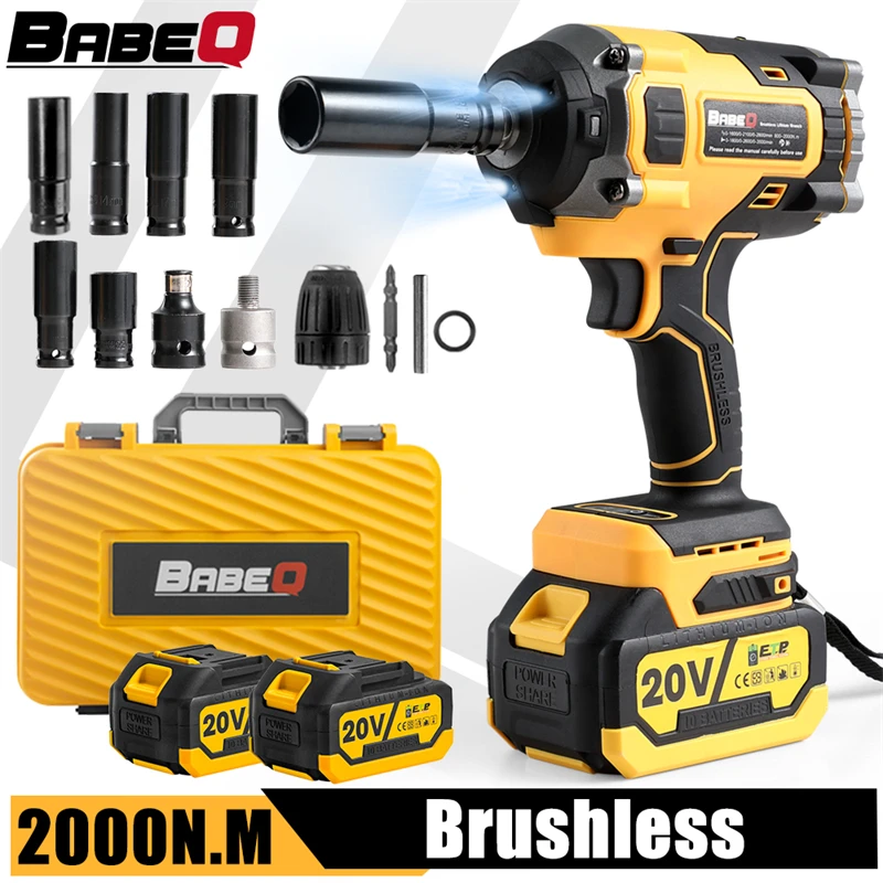 2000N.M Torque Brushless Electric Impact Wrench For Trucks 1