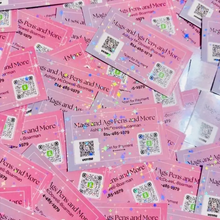 

Голографическая визитная карточка с дизайном звезд