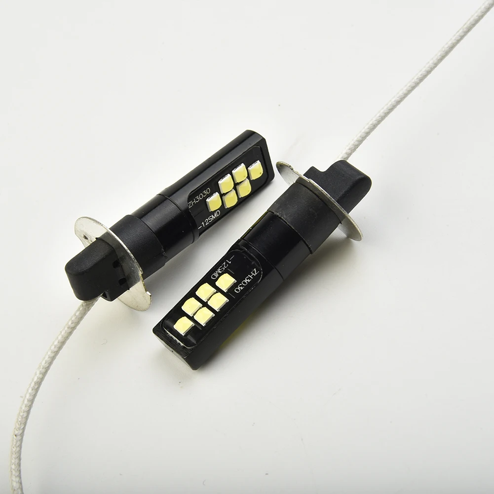 

2 шт. H3 1 Светодиодная лампа 3030 1SMD 16000K 1 белая 1 противотуманная фара высокой яркости DRL дальнего света универсальные автомобильные передние п...