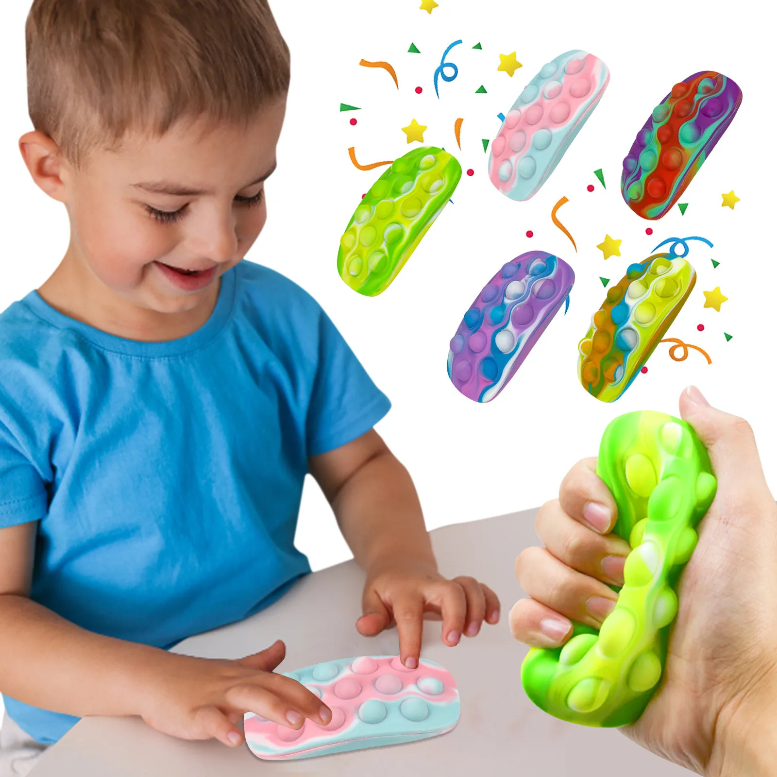 

New Anti-Stress Relieve 3D Mouse Ball Finger Press Push Bubble Fidget Toys Decompression Simple Dimple Kids Sensory Toys Gifts