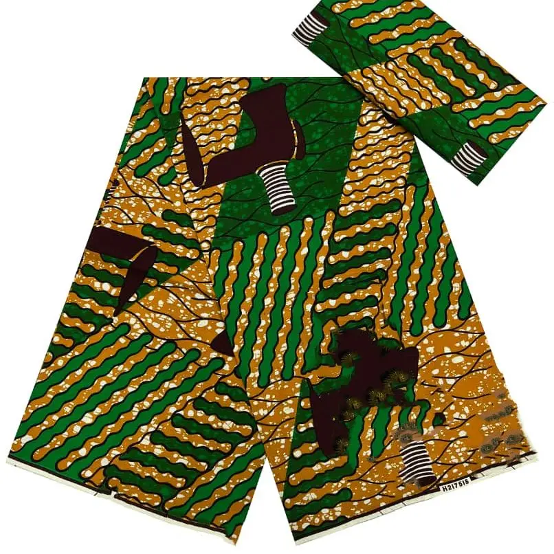 

100%Real Original Wax Ankara Wax African Prints Cotton Fabric For Dress Veritable Soft Dutch Dye Block Fabric For Sewing VL 622-