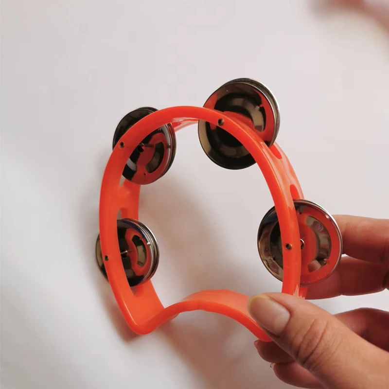 1 шт. погремушка с четырьмя колокольчиками ударный инструмент ручной бубен