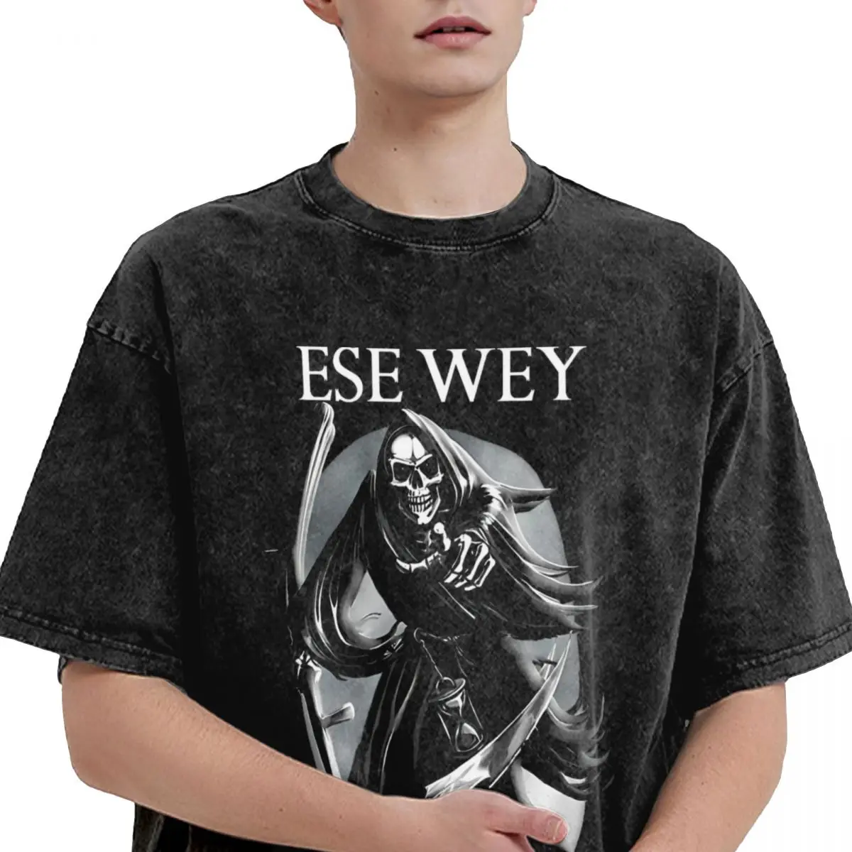 Мужские футболки Ese Wey Se Ofende Por Una Playera Jajajaj топы со скелетом ужасов летняя винтажная