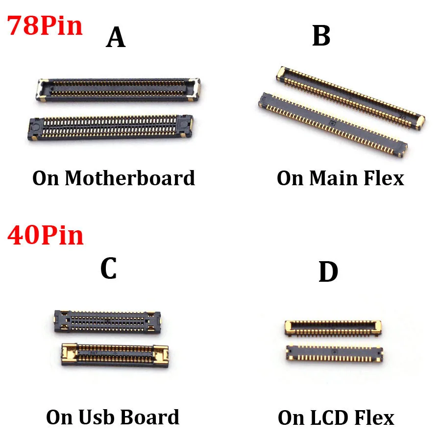 2-10 шт. 40 78 Pin ЖК-дисплей экран гибкий FPC Разъем для Samsung Galaxy A31 A315 A315F A71 5G A716U A716B USB зарядное устройство